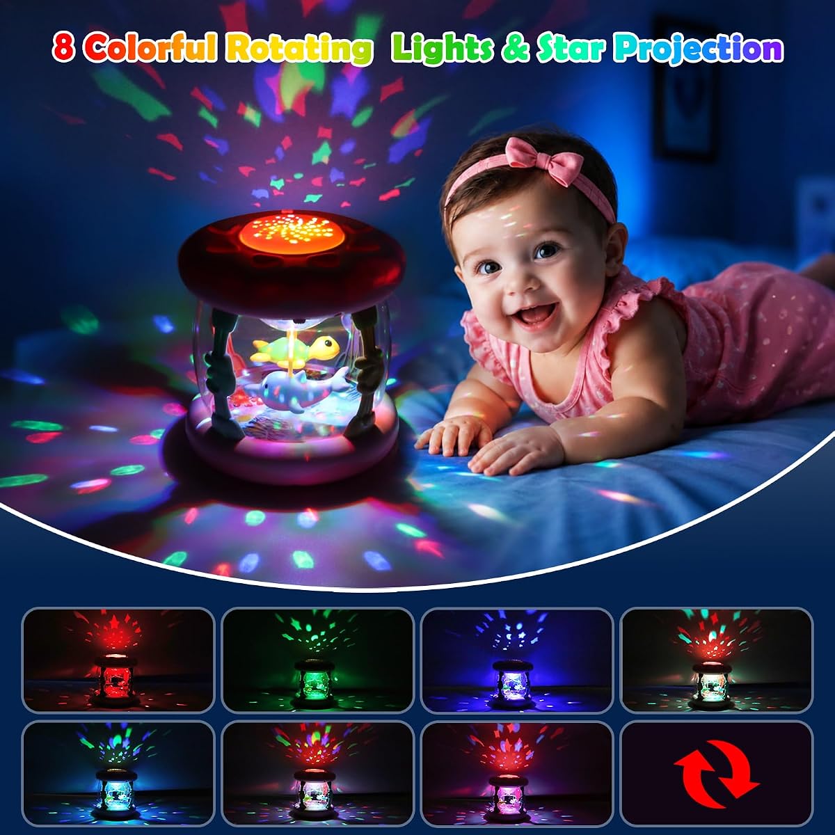 Ocean Projector Musical Toy with Dolphins and Turtles view 6