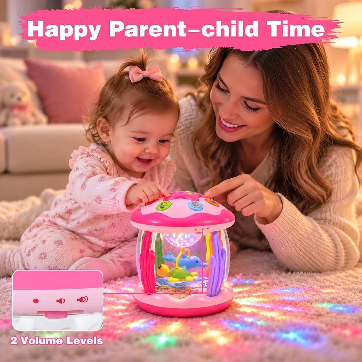 Rolling Ocean Projector with Nursery Rhymes and Night Light view 6
